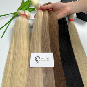 Sun <b>Hair</b> Company Custom Straight Cuticle Aligned Double Drawn Remy <b>Hair</b> Bulk Vietnamese Human <b>Hair</b> Extensions Cabello Humano - Product Image 5