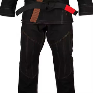 Uniforme de Kimono de Jiu-Jitsu Brasileño Gris para Práctica de Artes Marciales, Profesional, Liso, Transpirable, Elástico, Ligero, Colores Personalizables - Product Image 2