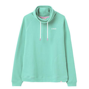 Sudaderas con capucha con hombros caídos de felpa francesa y logotipo personalizado para mujer, sudaderas con capucha lisas con logotipo personalizado de color sólido al por mayor para mujer - Product Image 1
