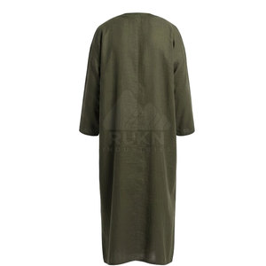 Classic Moroccan Jubba for <b>Men</b> Traditional Style Casual Breathable Lightweight Cotton Fabric Ankle Length Spring Season - Product Image 5