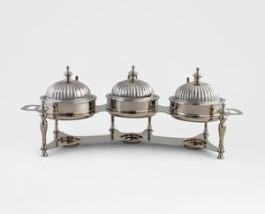 Look du Moyen-Orient Design le plus luxueux chauffe-plats avec support ensemble de trois buffet chauffe-plats arabe Ramadan décoratif classique - Product Image 5