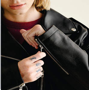 100% Genuine Leather Oversized Fit Moto Jacket Lamba Fully <b>Lined</b> with Lightweight High Performance Quilting - Product Image 5