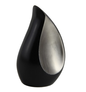 Urna de cenizas de recuerdos de Metal de Color negro, suministros funerarios, urnas de cremación de gota de lágrima de Metal de aluminio, urnas de tendencia para cenizas humanas - Product Image 1