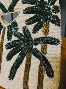Floral Design Glass Beads Single Strap Shoulder <b>Bag</b> Magnetic Closure Intricate Beadwork Summer Beach Party Office Travel Women - Product Image 5