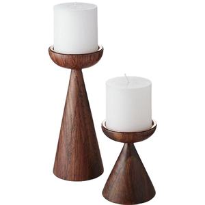 Ensemble de bougeoirs en bois fabriqués à la main 2 nouveautés fabricant indien exportateur pour mariages noël comprend des lanternes bougie - Product Image 1