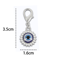 Porte-clés Œil Turc en Strass Cristal, Breloques Œil Turc en Émail pour la Fabrication de Bijoux, Breloques Œil Turc pour Sacs, Pendentifs Décoratifs - Vente en Gros