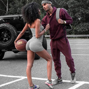 2025 nuevo otoño logotipo personalizado de alta calidad ropa de entrenamiento Unisex 2 piezas trajes de jogging chándal liso con capucha hombres de alta calidad - Product Image 3