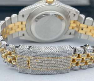 Reloj Mecánico de Lujo con Diamantes de Imitación Vvs, Estilo Hip Hop, de Acero Inoxidable, de Alta Calidad, Unisex - Product Image 2