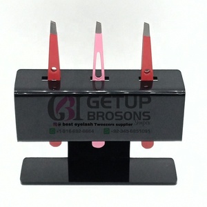 Pinzas Profesionales de Acero Inoxidable con Punta Puntiaguda para Extensión de Cejas, Logotipo Personalizado, Herramientas de Belleza Duraderas y Ligeras, Venta al Por Mayor - Product Image 1