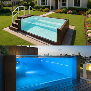 Petit spa et jacuzzi hors sol en fibre de verre pour jardin ou arrière-cour pour usage extérieur Accessoire pour piscine à domicile - Product Image 6