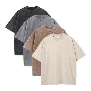 Men's Summer Oversized T-Shirts Unisex <b>Vintage</b> Baggy Heavy Cotton <b>Tee</b>, Short Sleeve Loose Solid Casual Tops - Product Image 1