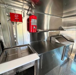 Full Kitchen Mobile Food Truck Aluminum Fast Food and Ice Cream Trailer With Chip and Snack Application - Product Image 5
