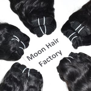 100% luxe temple indien faisceaux de cheveux humains Extensions bouclées cuticule aligné douceur sans produits chimiques Double dessiné plat trame cheveux - Product Image 6