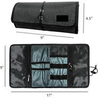 Voyage numérique câble sac de rangement voyage câble chargeur téléphone accessoires sac organisateur rouler Tech étui de transport pour câbles USB