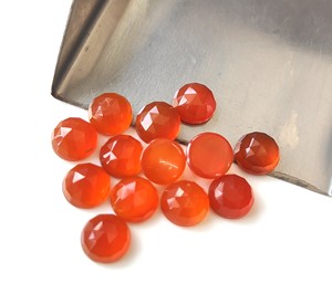 Gemas redondas hechas a mano de ónix rojo natural con parte posterior plana, piedras preciosas sueltas de 3mm-30mm, precio al por mayor para la fabricación de joyas - Product Image 5