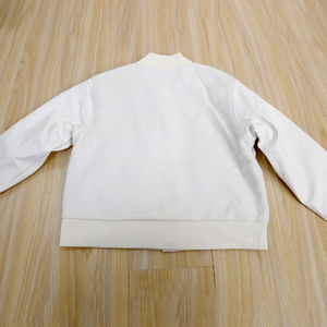 Vestes Varisty en laine manches en cuir véritable personnalisées vestes universitaires universitaires de baseball blanc pour hommes - Product Image 2