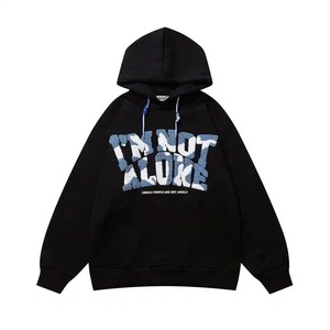 OEM Venta al por mayor de alta calidad de los hombres sudaderas con capucha Toalla bordado parche Puff Imprimir Sudadera con capucha Chenille parche Sudadera con capucha - Product Image 3