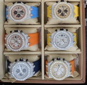 Reloj de Edición Limitada, Lujoso, Clásico, de Moda, Estilo Antiguo, con Diamantes Moissanite, Correa de Acero Inoxidable, Cristal de Zafiro, Cuarzo Digital - Product Image 1