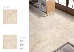 Vistaar กระเบื้องปูพื้นลายหินอ่อน, กระเบื้องเคลือบเงาขนาด600x600มม. ดีไซน์ท่าเทียบเรือน้ำแข็งสำหรับห้องน้ำ - Product Image 2