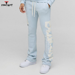 Pantalon de survêtement à capuche 100% coton épais survêtements respirants de haute qualité pour hommes motif solide vêtements d'hiver écologiques - Product Image 6