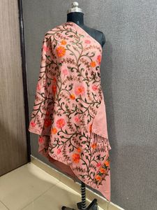 Best Quality Royal Luxury Kashmiri embroidery Woolen <b>Shawls</b> Winter Fashion <b>for</b> Women <b>wedding</b> favors manufacturer From India - Product Image 4