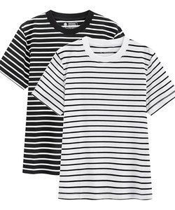 Camiseta Básica de Manga Corta para Mujer, 100% Algodón, Ecológica, Anti-Pilling, con Bordado en el Cuello, Informal, Transpirable, de Secado Rápido para Verano - Product Image 1