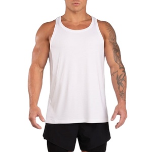 <b>Men</b> Gym Shirt Cut Out Vest Plain Custom Logo Blank Workout Training <b>Singlet</b> Longline High Quality Eco Friendly Y Back Tank Top - Product Image 5