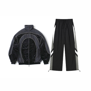 Chaqueta deportiva ligera cortavientos para hombre, pantalones de chándal para gimnasio, entrenamiento, correr, trotar, ropa deportiva para exteriores - Product Image 2