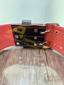 AERO Ceinture de gymnastique en cuir de vache 100% pour hommes et femmes avec boucle en acier de 3.5cm de largeur pour l'haltérophilie et la musculation - Product Image 6