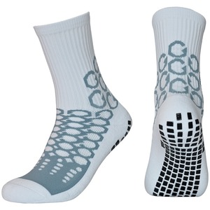 ODM Custom Design Anti-Slip Sports <b>Socks</b> Mid Crew Breathable Mess Terry Cushion Sole Non-slip <b>Grip</b> Athletic Training <b>Socks</b> - Product Image 1