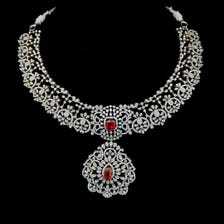17CT Diamond Ruby Bridal <b>Necklace</b>, Indian Wedding Jewelry, Luxury Kundan Polki Style <b>Statement</b> <b>Necklace</b>, Heirloom Bridal Set - Product Image 5