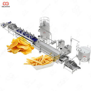 Ligne de production automatique de frites surgelées à base de pommes de terre semi-frites, 1 tonne, avec machine d'emballage - Product Image 1