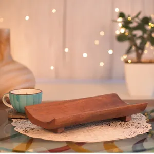 Bandeja de madera para aperitivos hecha a mano, plato de charcutería de pizarra rústica, plato de servicio ecológico para bodas, fiestas y decoración del hogar - Product Image 1