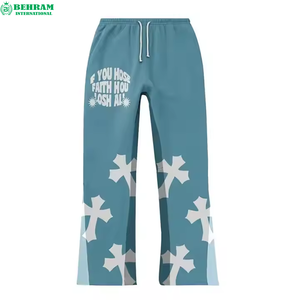 Conjunto de Sudadera con Capucha y Cordón Ajustable y Pantalones Anchos de Algodón Pesado, Transpirables y Ecológicos, con Bordado Personalizado - Product Image 5