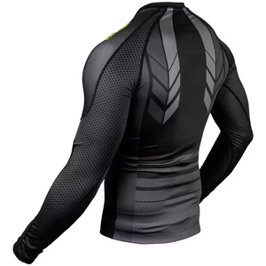 100% Spandex Material Hombres Rash Raurd Disponible en diferentes tamaños y colores Superventas Tamaño adulto Hombres Rash Guard - Product Image 4