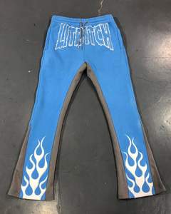 กางเกงวอร์มผ้าฟลีซสำหรับผู้ชายกางเกงวอร์มผ้าคอตตอน100% พิมพ์ลาย3D พัฟพิมพ์โลโก้ได้ตามต้องการ - Product Image 1