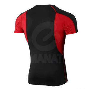 T-shirts de compression pour la course à pied pour hommes - Tissu tricoté uni, design et logo personnalisables - Product Image 5