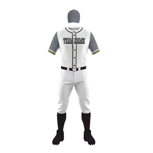 Ensembles d'uniformes de baseball pour hommes Logo personnalisé et longue conception de couleur personnalisée Impression par sublimation en gros Style 2025 col rond - Product Image 2
