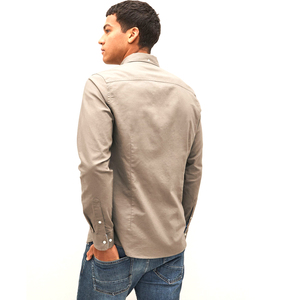 เสื้อเชิ้ตแขนยาวทรงสลิมฟิตสำหรับผู้ชายเสื้อลำลองพิมพ์ลายโลโก้ของตัวเองจากอุตสาหกรรมที่น่าตื่นตาตื่นใจ - Product Image 2