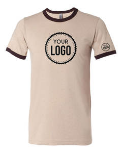 Bella + Canvas Unisex Ringer Tee Chemise à manches courtes en poly-coton de style vintage avec côtes contrastées pour la marque avec logo personnalisé - Product Image 5