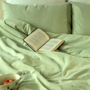 Juego de ropa de cama Premium de lino/algodón ultrasuave, respetuoso con el medio ambiente y seguro, cómodo dormitorio tejido Technics al por mayor - Product Image 1