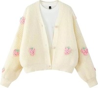 Pulls personnalisables pour femmes, style vintage, col en V, boutonnage frontal, en polyester/coton, anti-rétrécissement, séchage rapide, collection printemps, vente en gros