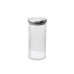 WEIS WEIS Recipiente de Almacenamiento Acanalado de 1200 ml, Elegante Tarro para la Organización del Hogar - Product Image 1