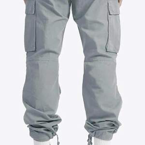 Pantalones Cargo para hombre al mejor precio con cintura media patrón recto diseño de estilo deportivo nueva lona de algodón en cintura alta - Product Image 6