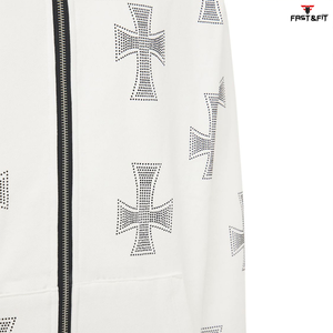 Nueva llegada 2025 Sudadera térmica personalizada con diamantes de imitación al por mayor Precio de fábrica Sudaderas con capucha con diamantes de imitación - Product Image 6