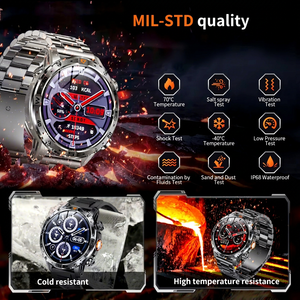Montre connectée AK91 avec écran tactile AMOLED de 1,7 pouce, appels Bluetooth, étanche, montre de sport pour hommes et femmes, suivi de la forme physique, moniteur de fréquence cardiaque - Product Image 5