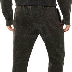 Pantalon de jogging en tissu durable délavé à l'acide, style streetwear moderne, coupe confortable, vêtement décontracté pour la détente - Product Image 4
