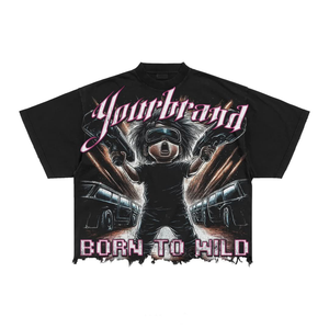 T-shirt imprimé pour homme, manches courtes, vêtements pour homme, confortable et douillet, coupe classique, collection exclusive, t-shirt vintage surdimensionné pour homme - Product Image 3