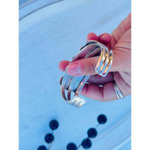 Navajo Handmade <b>Red</b> Coral & Sterling Silver Fashion Cuff <b>Bracelet</b> - Product Image 5
