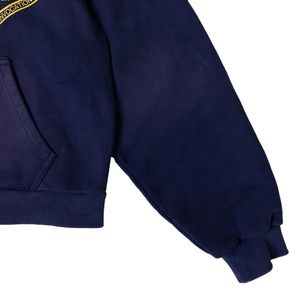 Sweat-shirt à capuche personnalisé 100% coton pour hommes, lavage à l'acide délavé au soleil avec patch de broderie vintage en détresse, fermeture éclair pour l'hiver - Product Image 3